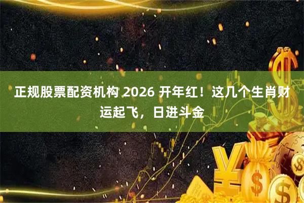 正规股票配资机构 2026 开年红！这几个生肖财运起飞，日进斗金